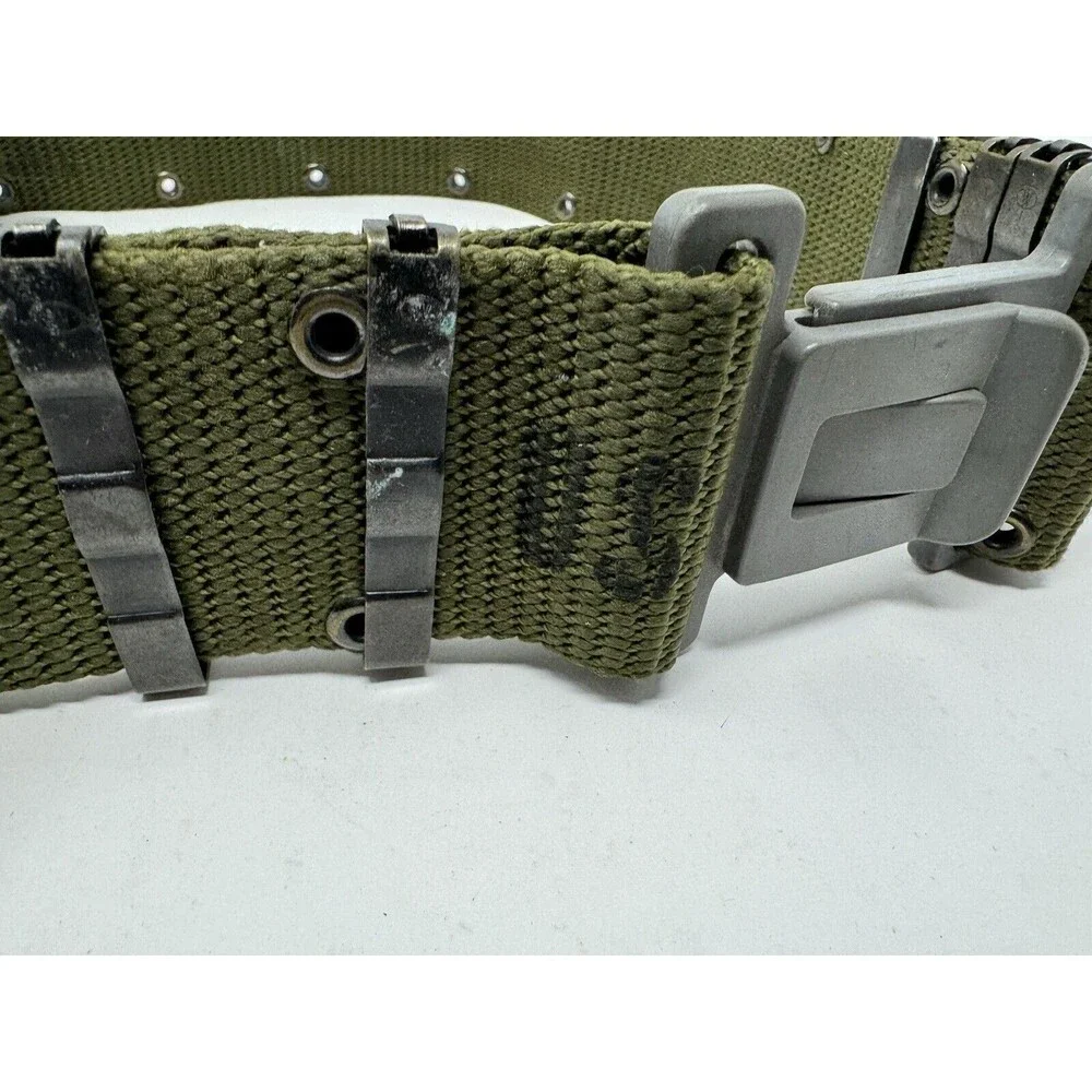 USGI Military LC2 Nylon Web Pistol Belt - Size Medium - Gray Plastic Buckle